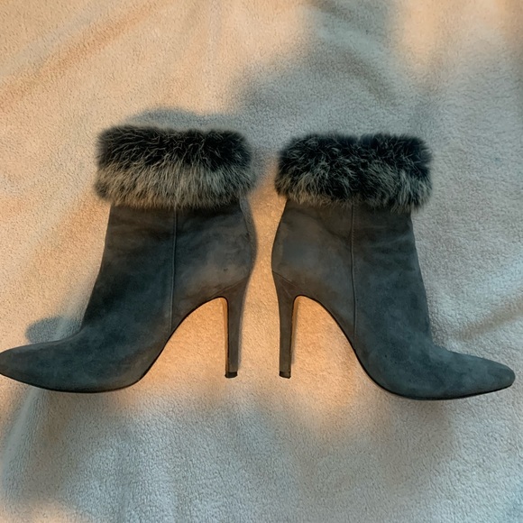 Antonio Melani suede leather & fur booties - Picture 2 of 4